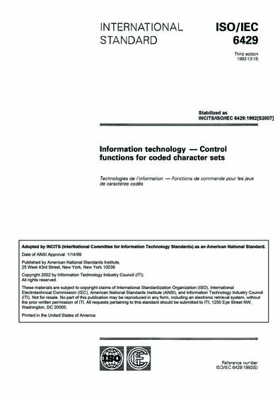 Standards PDF Cover Page